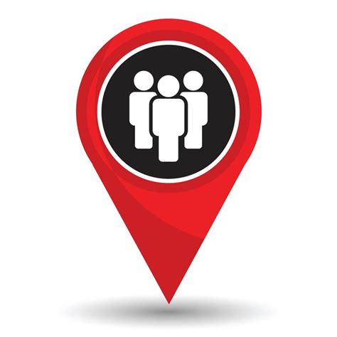 Pointer Location With Meeting Point Icon Vector Art At Vecteezy