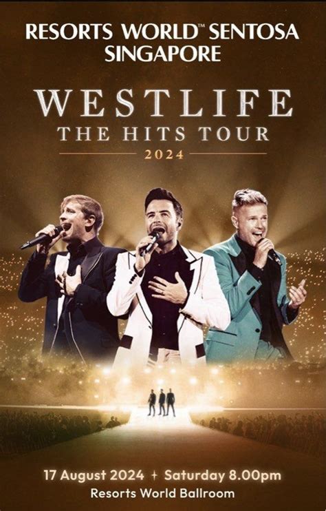 Westlife The Hits Tour Concert August At Rws Tickets