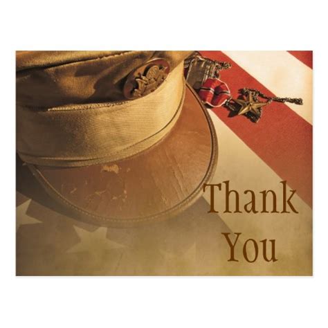 Vintage Hat Flag And Medal Veterans Day Postcard Zazzle