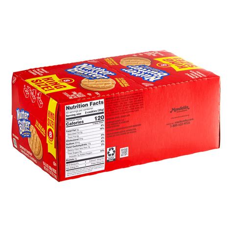 Nabisco Nutter Butter King Size Cookie Pack 8 Count 3 5 Oz 10 Case