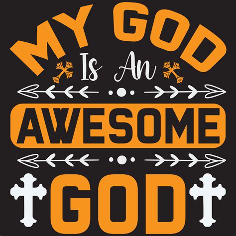 my god is an awesome god 5278297 Vector Art at Vecteezy