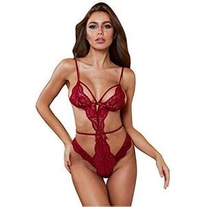 Ansenesna Mutandine Sexy Donna Hot Per Sesso Con Buco Body Sexy Vuoto In Pizzo 1800 Pigiama