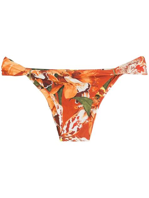 LENNY NIEMEYER Rinted Bikini Bottoms Orange Editorialist