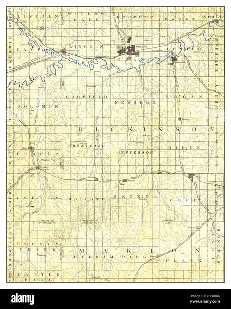 abilene kansas map cut stock images pictures alamy