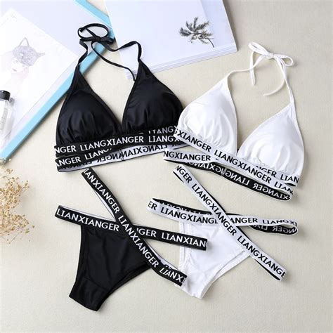 Women Halter Lounge Underwear Comfortable Wireless Loungewear Lingerie Bra Set Black And White