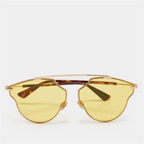 Dior Gold Tone Yellow 000ho Dior So Real Pop Sunglasses Dior The Luxury Closet