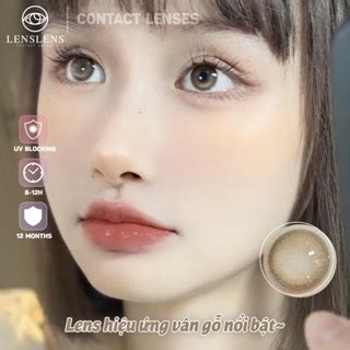 Lens Mắt Kính Áp Tròng Moonlight Nâu Gỗ Hot Douyin Shopee Việt Nam