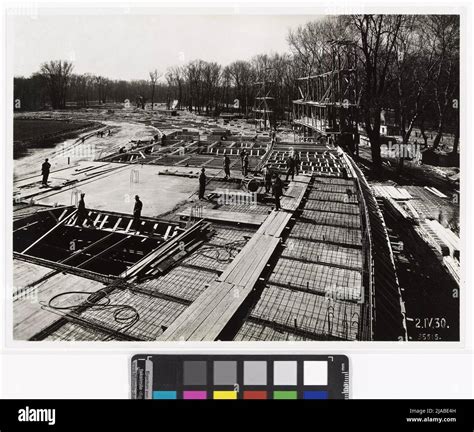 2nd, Prater - Stadium - Praterstadion construction site; View against the construction of the ...