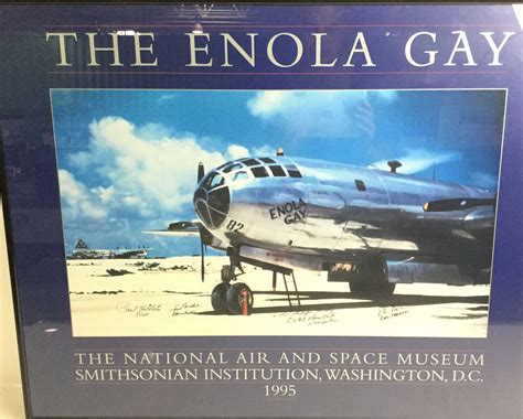 Lot Framed The Enola Gay Poster Signed By Crew