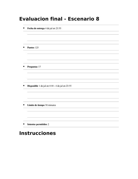 Evaluacion Final Examen Modelo Toma De Decisiones Evaluacion Final