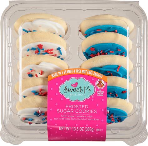 Sweet P S Bake Shop Patriotic White Blue Frosted Sugar Cookies 13 5 Oz 13 5 Oz Shipt