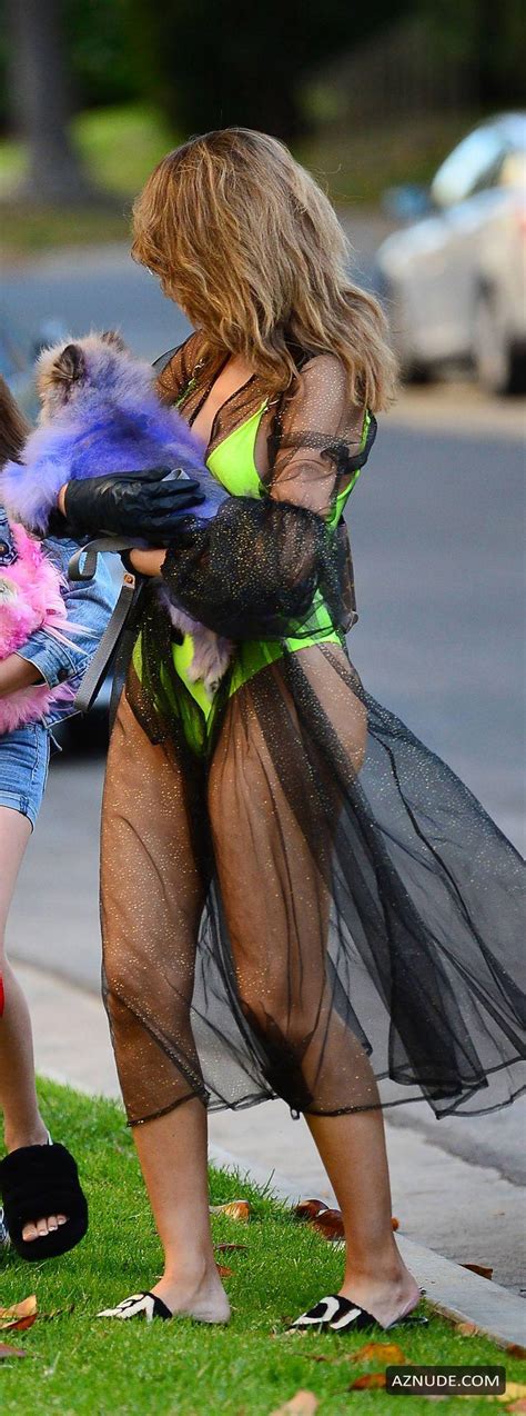 Farrah Abraham Displays Her New Derriere In A Neon Green Bikini During A Visit To A Friends