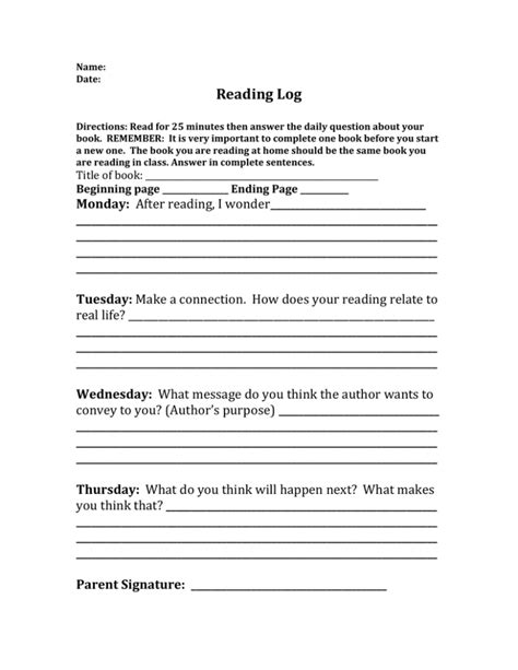 Reading Log