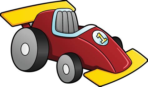 race car cartoon clipart colored illustration  vector art