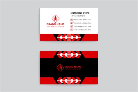 Red and Black Business Card Template Graphic by shimulazad7 · Creative ...