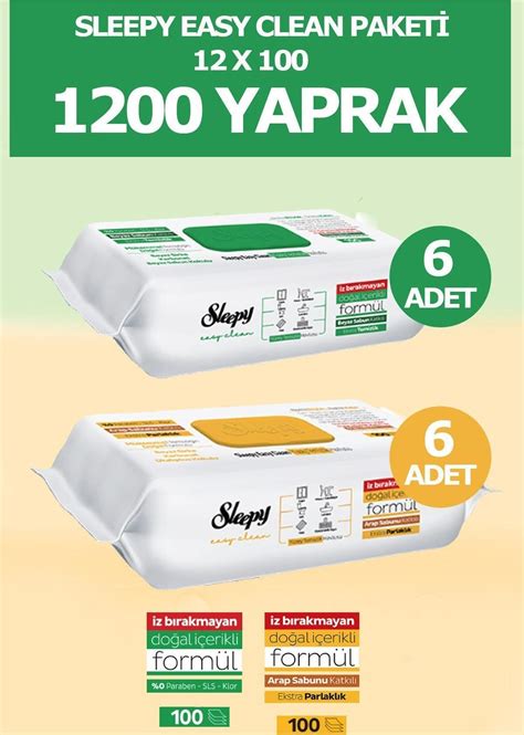 Sleepy Easy Clean Beyaz Sabun Ve Arap Sabunlu Temizlik Paketi