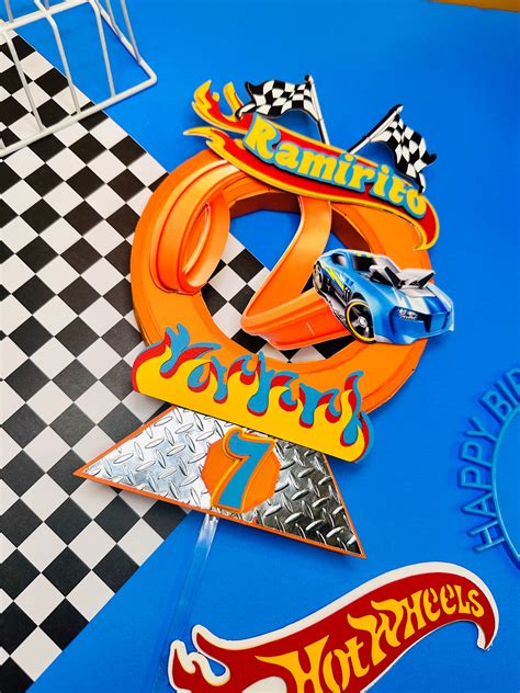 Hot Wheels Cake Topper Etsy