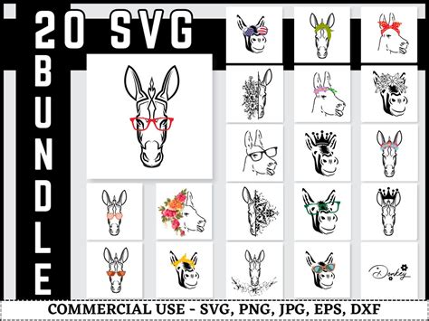 Esel SVG Bundle Esel Dxf Esel Png Esel Eps Esel Vektor Etsy De