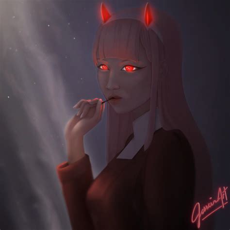 02 art by me : r/ZeroTwo