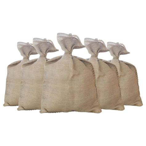 Wellco 35 in. x 17 in. Burlap Sand Bags for Flood Water Barrier, Tent ...