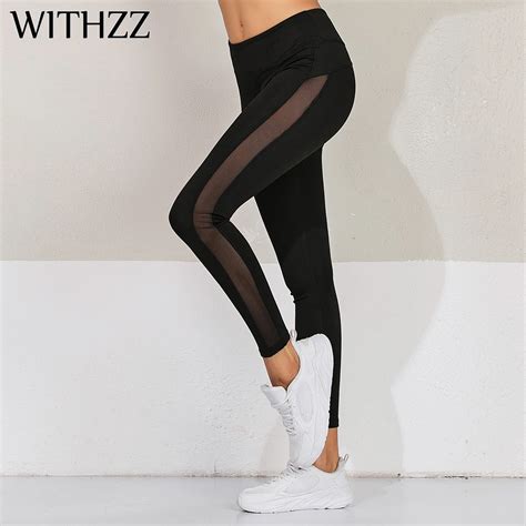 Withzz Elastic Quick Drying Breathable Leggings Women Leggins Elbows Fitness Legins Jeggings