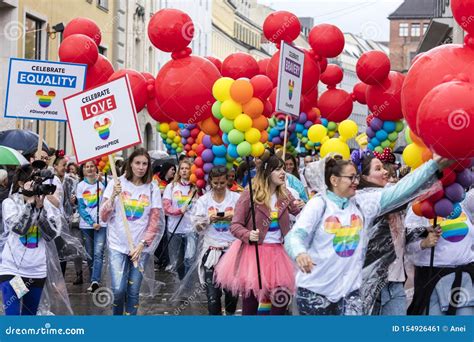 People With Balloons Attending The Gay Pride Parade Also Known As Christopher Street Day Csd In