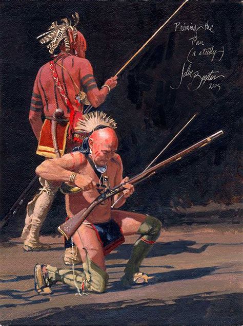 Priming The Pan John Buxton Historical Art Native American Artwork