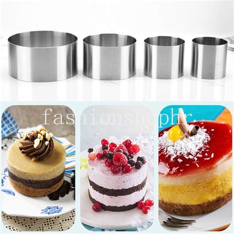 Ready Stock Stainless Steel Mousse Ring Cheese Thousand Layer Mold