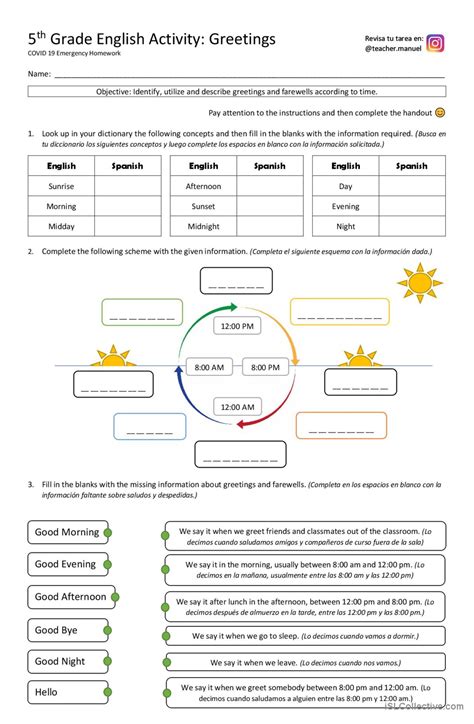 Greetings and Farewells: English ESL worksheets pdf & doc