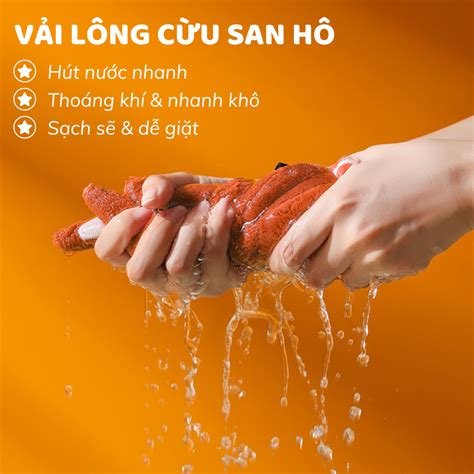 Khăn Lau Tay Nhà Bếp Phòng Tắm Hình động Vật Dễ Thương Chất Liệu Nhung