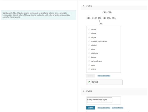 Solved Part 6 Identify Each Of The Following Organic Co