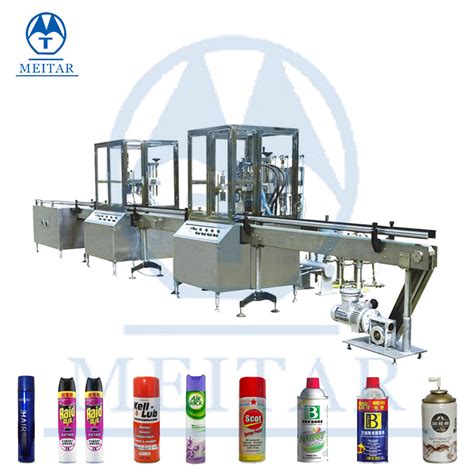 QGQ 750 Automatic Foam Cleaning Spray Aerosol Filling Machine From