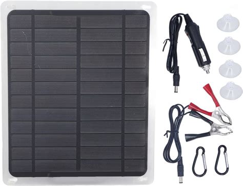 DEWIN Mini Panneau Solaire 10W Panneau Solaire Polycristallin Portable