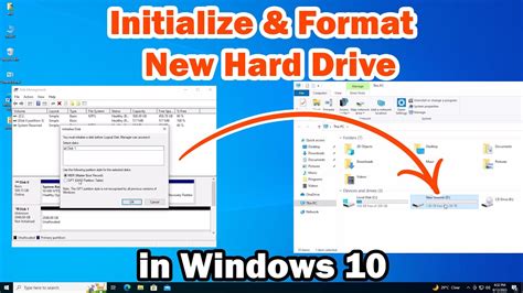 How To Initialize Format A New Hard Drive In Windows Pc Or Laptop