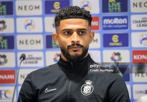 Saudi Arabias Al Nassr Player Abdulelah Al Amri Attends A Press