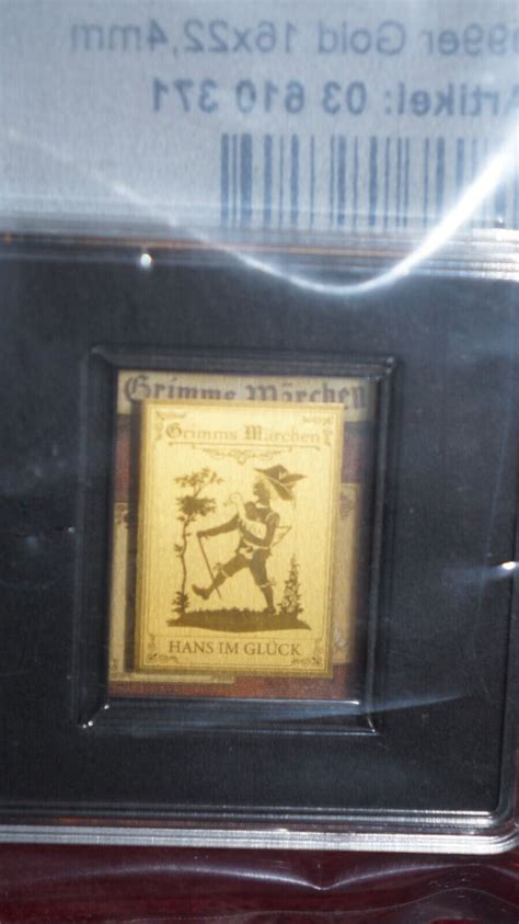 Goldbarren Er Gold Grimms M Rchen Hans Im Gl Ck Ebay