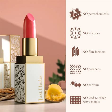 Just Herbs Herb Enriched Ayurvedic Lipstick Medium Nude Brown Faasha