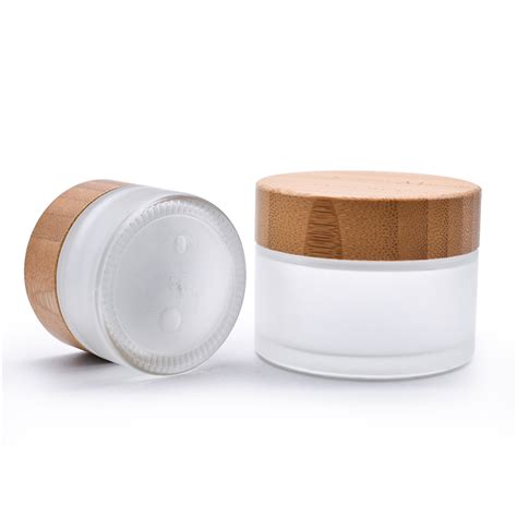 Best Selling Natural Packaging Cream Wooden And Bamboo Jars 5g 15g 30g 50g 100g 200g Clear Frosted