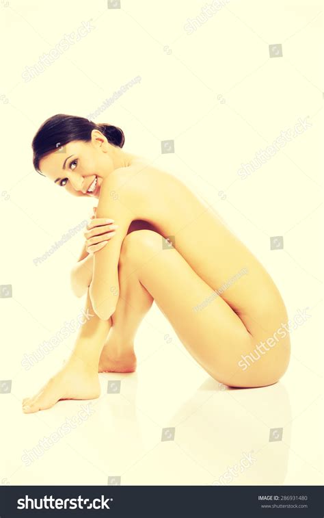 Side View Nude Woman Sitting Embracing Stock Photo 286931480 Shutterstock