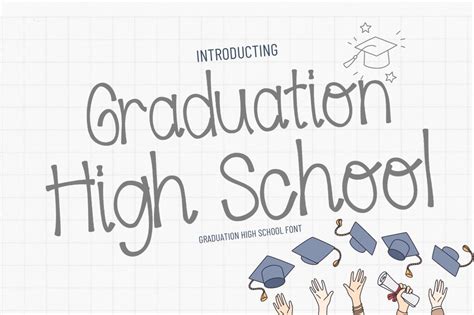 Graduation High School скачать шрифт и установить для веб сайта и