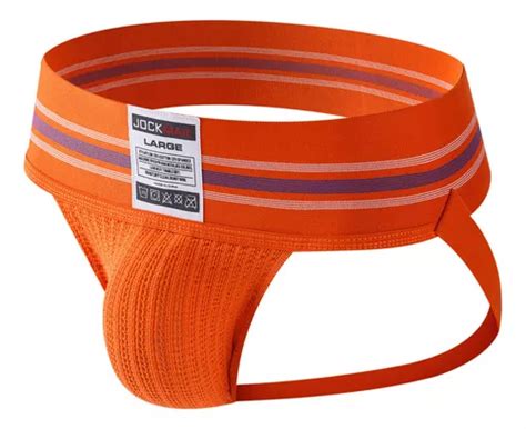 Jockstrap Cueca Boxeador Confortável Masculina Laranja Gay Parcelamento sem juros