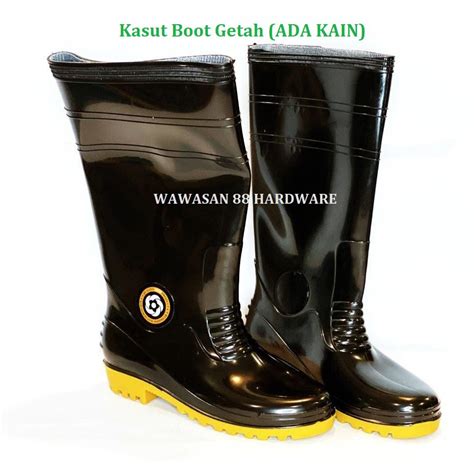 KORAKOH 7000 Kasut Boot Getah Hitam Pasar Ada Kain Kasut But Black