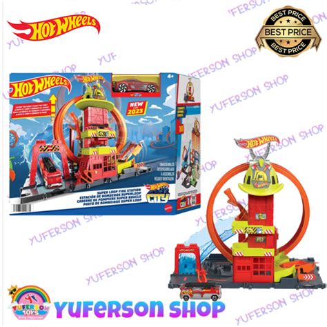 Hot Wheels HotWheels City Super Loop Fire Station Playset HKX41 Lazada Indonesia