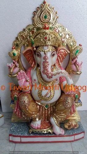 Tiwari Moorti Marble Ganpati Moorti Packaging Type Wooden Box At Rs