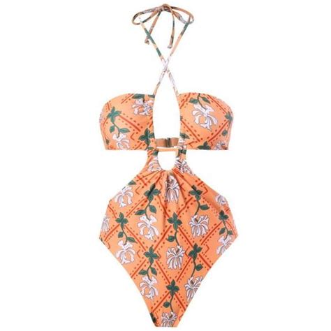 Maillot de Bain femme Bohème Nouvelle bikini Glamour sexy Elegant Mode Style Y Orange
