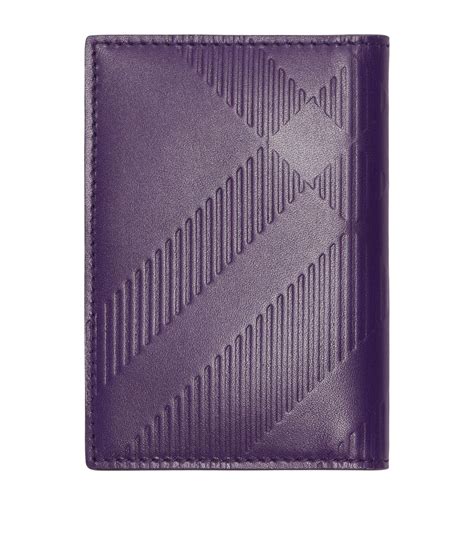 Burberry Leather Check Folding Card Holder Harrods Us