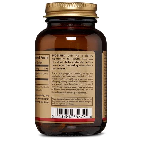 Solgar Vitamin D3 (Cholecalciferol) 250 MCG (10,000 IU), 120 Softgels ...