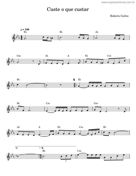 Letra De Roberto Carlos Custe O Que Custar - Super Partituras - Custe o que Custar v.2 (Roberto Carlos)