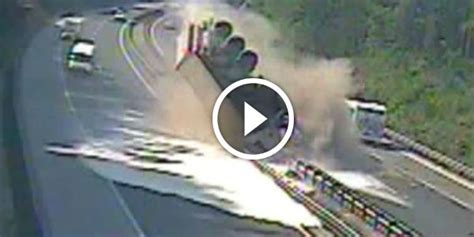 Semi Truck S TIRE EXPLOSION Shocks People On The Highway In Slovenia