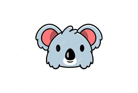 Premium Vector | Cute koala head safari animal face drawing art